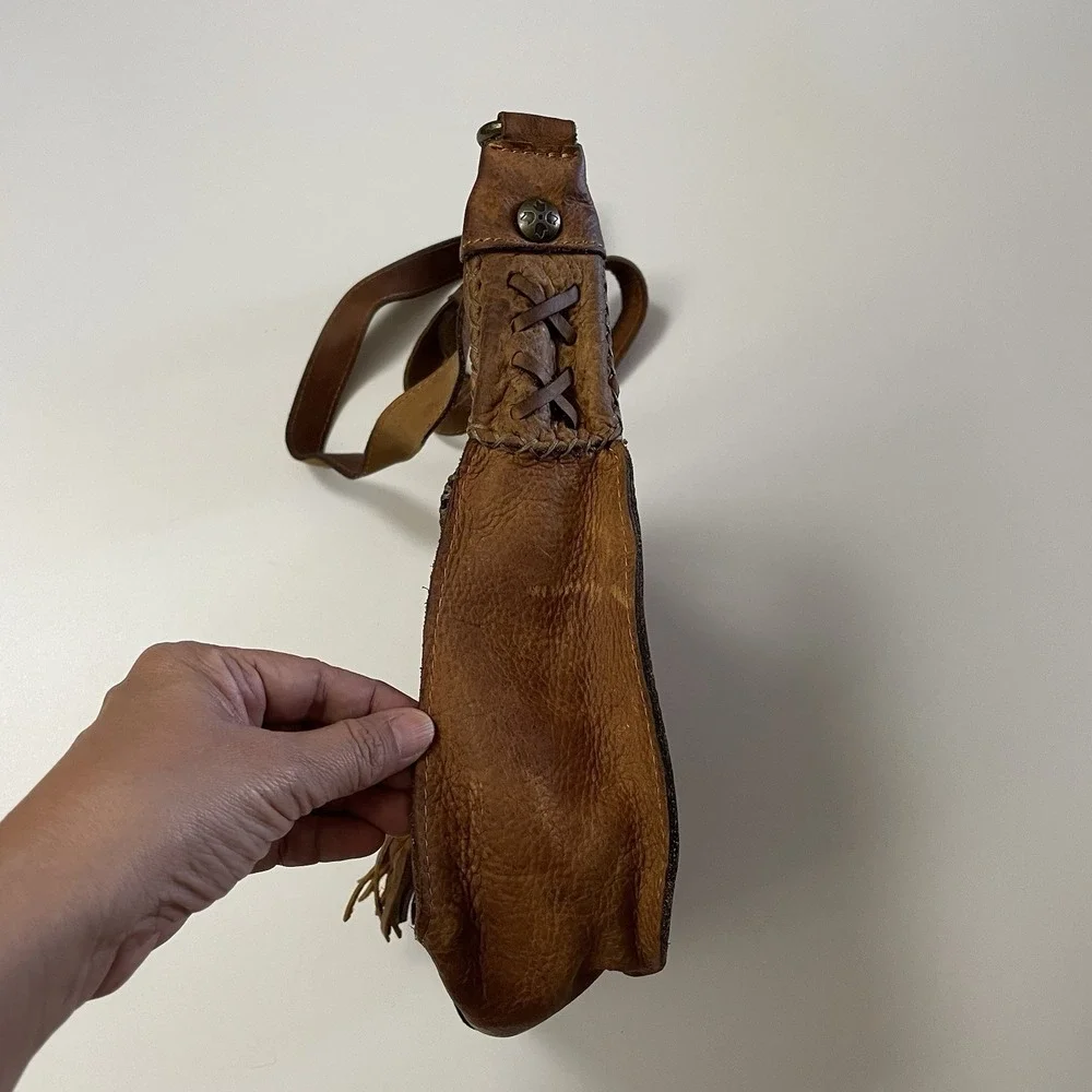 Patricia Nash Camila Leather Crossbody‎ Bag Purse Distressed Boho Cowgirl B8